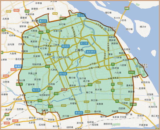 上海蛋糕配送范围示意图